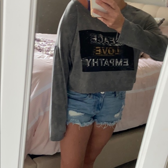 Peace Love Empathy Crop Top - Picture 4 of 6